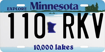 MN license plate 110RKV