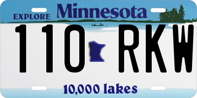 MN license plate 110RKW