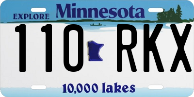 MN license plate 110RKX
