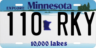 MN license plate 110RKY