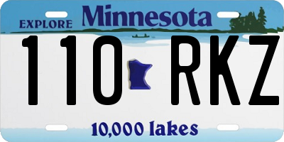 MN license plate 110RKZ
