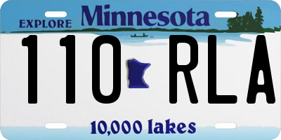 MN license plate 110RLA