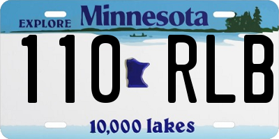 MN license plate 110RLB
