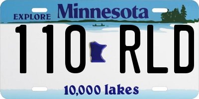 MN license plate 110RLD