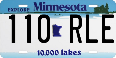 MN license plate 110RLE