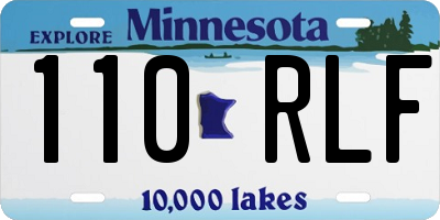 MN license plate 110RLF