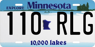 MN license plate 110RLG
