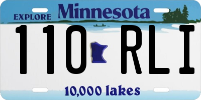 MN license plate 110RLI