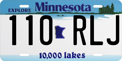 MN license plate 110RLJ
