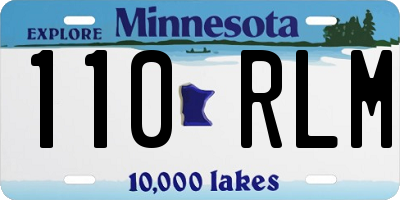 MN license plate 110RLM