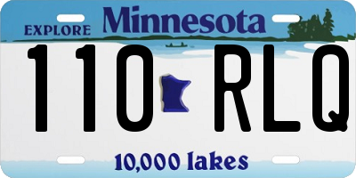 MN license plate 110RLQ