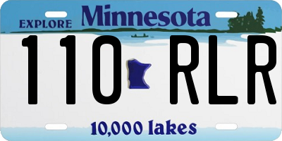 MN license plate 110RLR