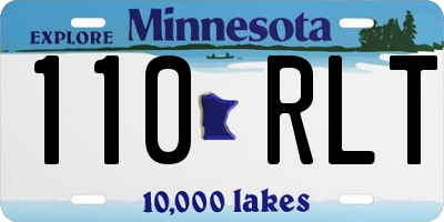 MN license plate 110RLT