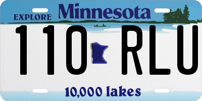 MN license plate 110RLU