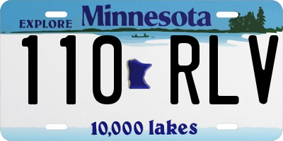 MN license plate 110RLV