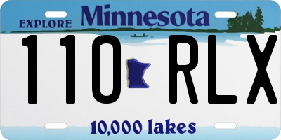MN license plate 110RLX