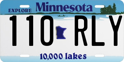 MN license plate 110RLY