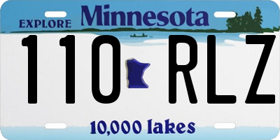 MN license plate 110RLZ