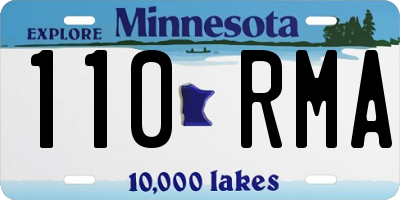 MN license plate 110RMA
