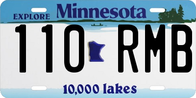 MN license plate 110RMB