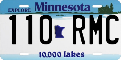 MN license plate 110RMC