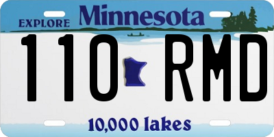 MN license plate 110RMD