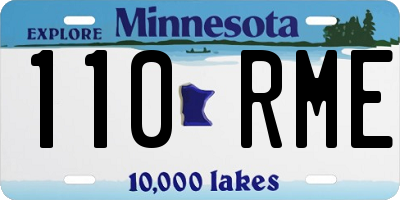 MN license plate 110RME