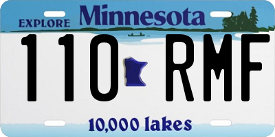 MN license plate 110RMF