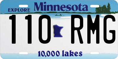 MN license plate 110RMG