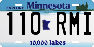 MN license plate 110RMI
