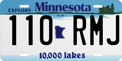 MN license plate 110RMJ