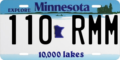 MN license plate 110RMM