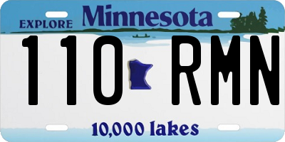 MN license plate 110RMN
