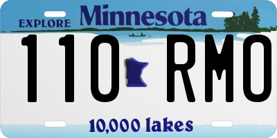 MN license plate 110RMO
