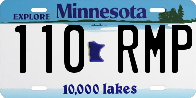 MN license plate 110RMP