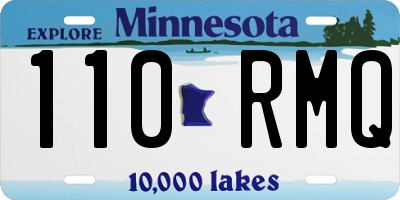 MN license plate 110RMQ