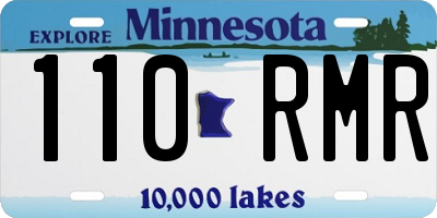 MN license plate 110RMR