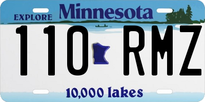 MN license plate 110RMZ
