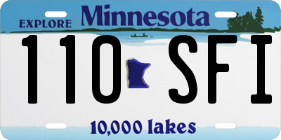 MN license plate 110SFI
