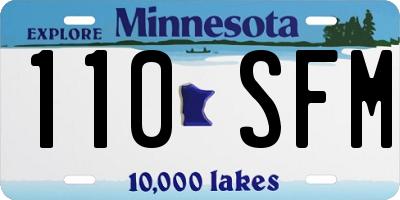 MN license plate 110SFM
