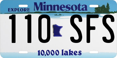 MN license plate 110SFS