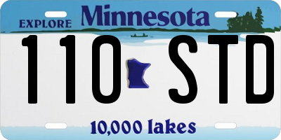 MN license plate 110STD
