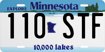 MN license plate 110STF