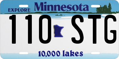 MN license plate 110STG