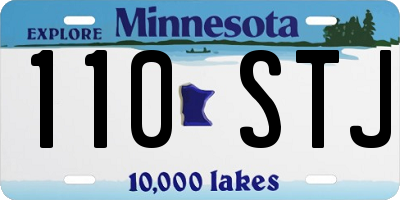MN license plate 110STJ