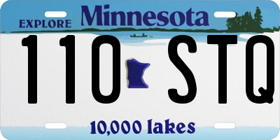 MN license plate 110STQ