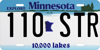 MN license plate 110STR