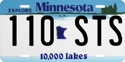 MN license plate 110STS