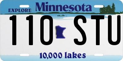 MN license plate 110STU
