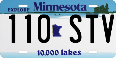 MN license plate 110STV